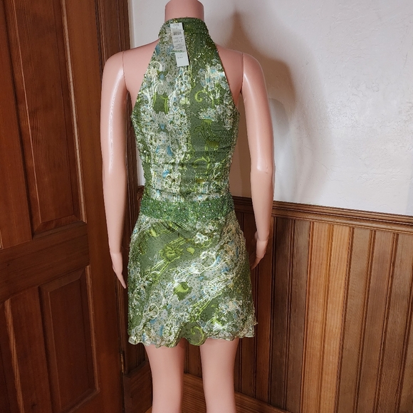NWT Cache Silk Beaded Dress Magical Vintage - Picture 11 of 14